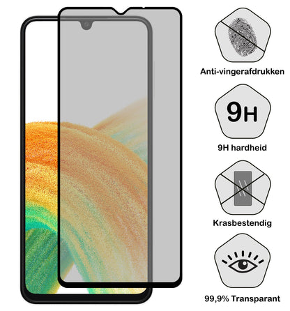 Gehard glas privacy screenprotector voor Samsung Galaxy A33