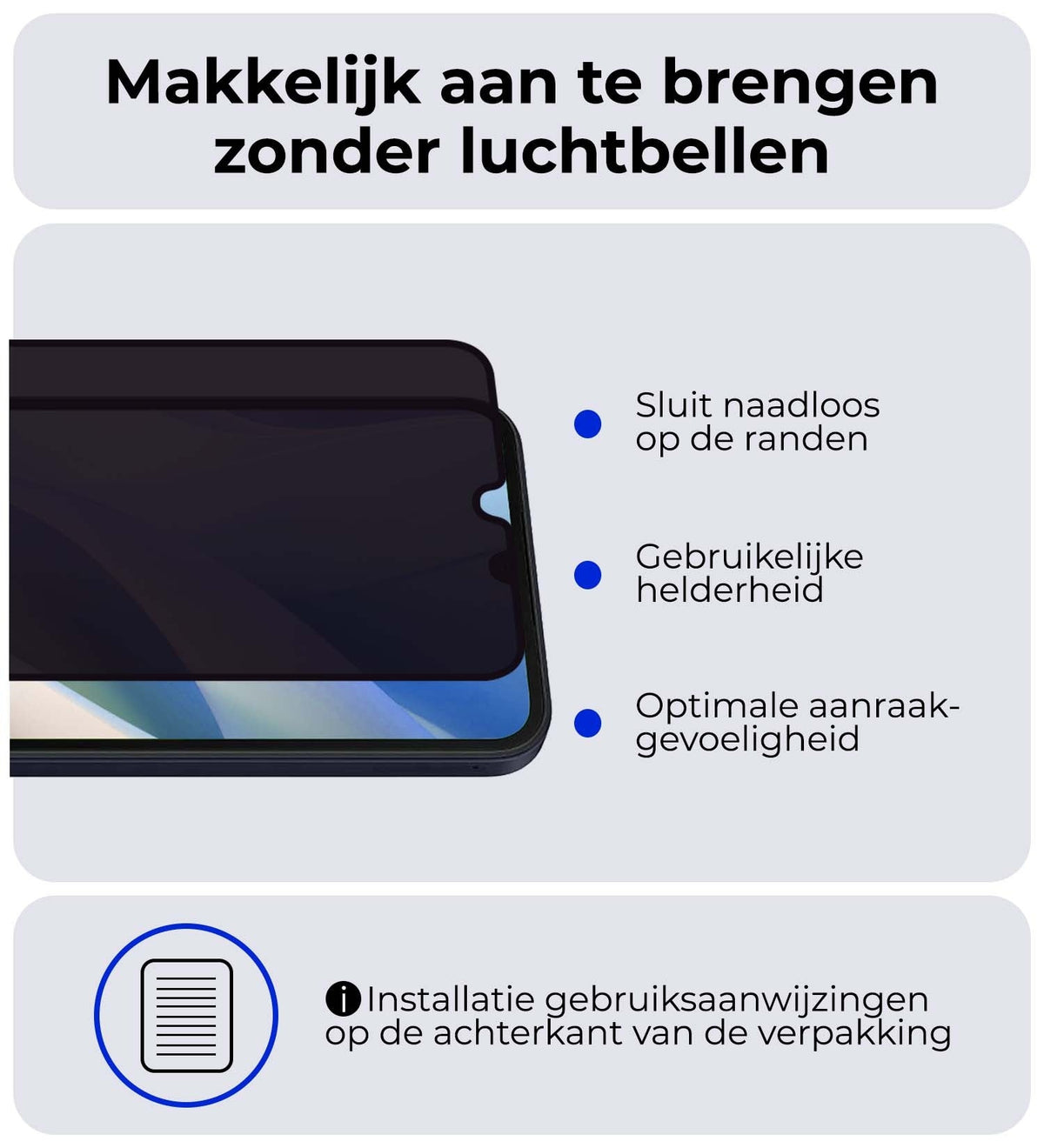 Gehard Glas Screenprotector met Privacy Filter