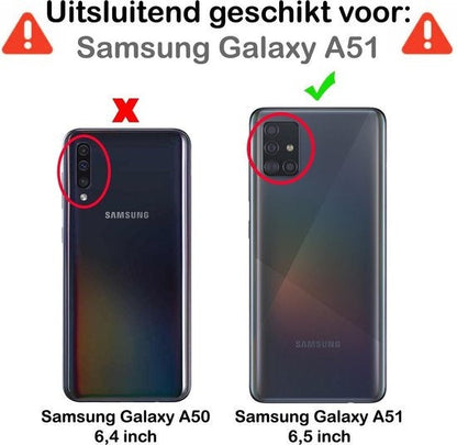 Full Screen Screenprotector Gehard Glas Geschikt Voor Samsung A51