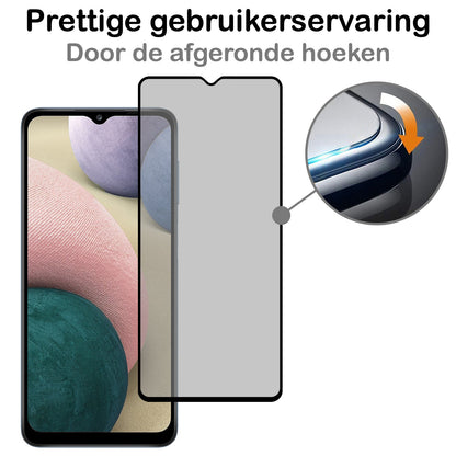 Privacy screenprotector van gehard glas voor Samsung Galaxy A12