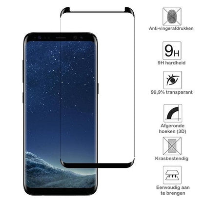 Screenprotector van gehard glas met zwarte randen