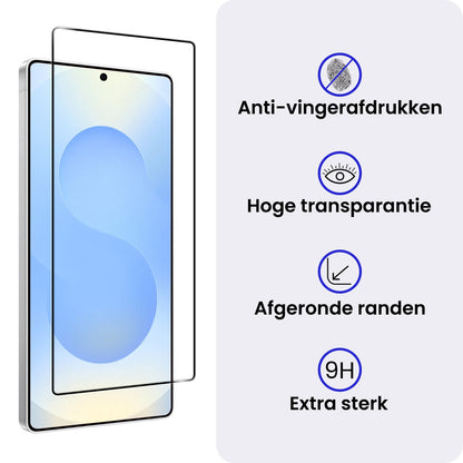 Gehard glazen screenprotector met zwarte randen voor Samsung S25 Ultra