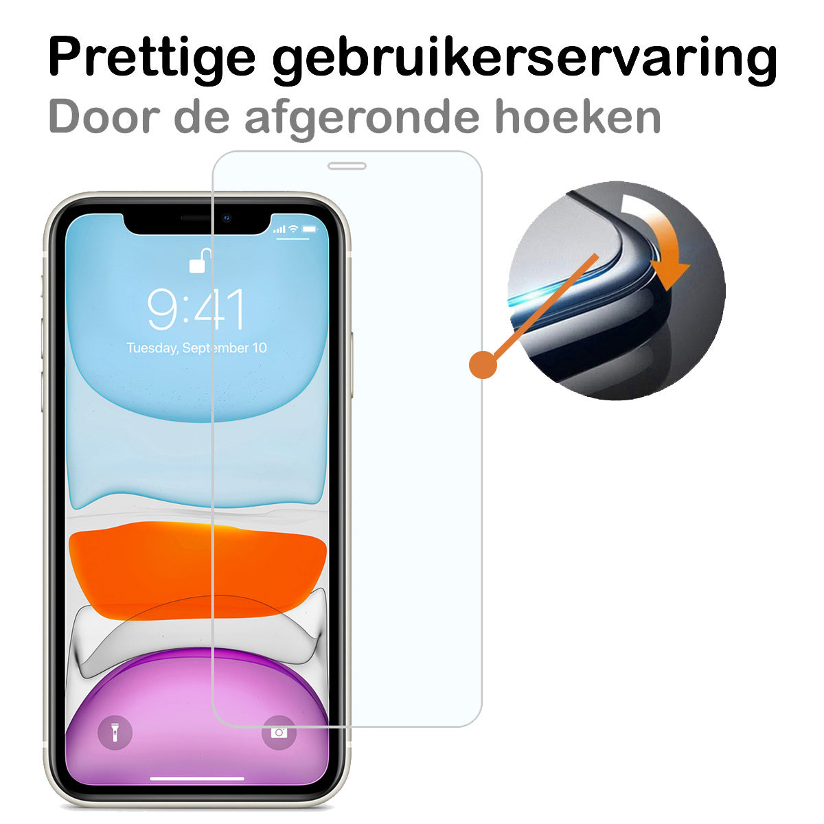 Gehard glazen screenprotector met volledige dekking voor iPhone 11 Pro