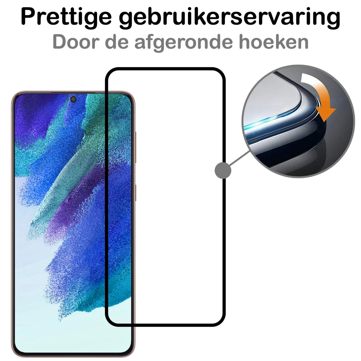 Full Screen Screenprotector van Gehard Glas voor Samsung Galaxy S21 FE