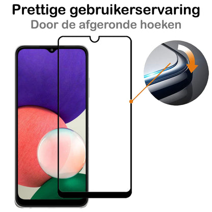 Screenprotector van gehard glas met zwarte randen
