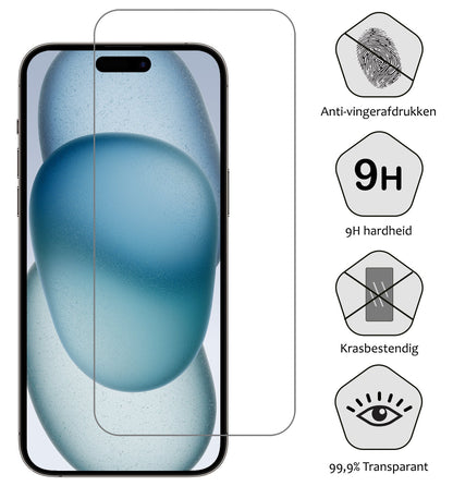 Gehard glazen screenprotector voor iPhone 15 Pro Max
