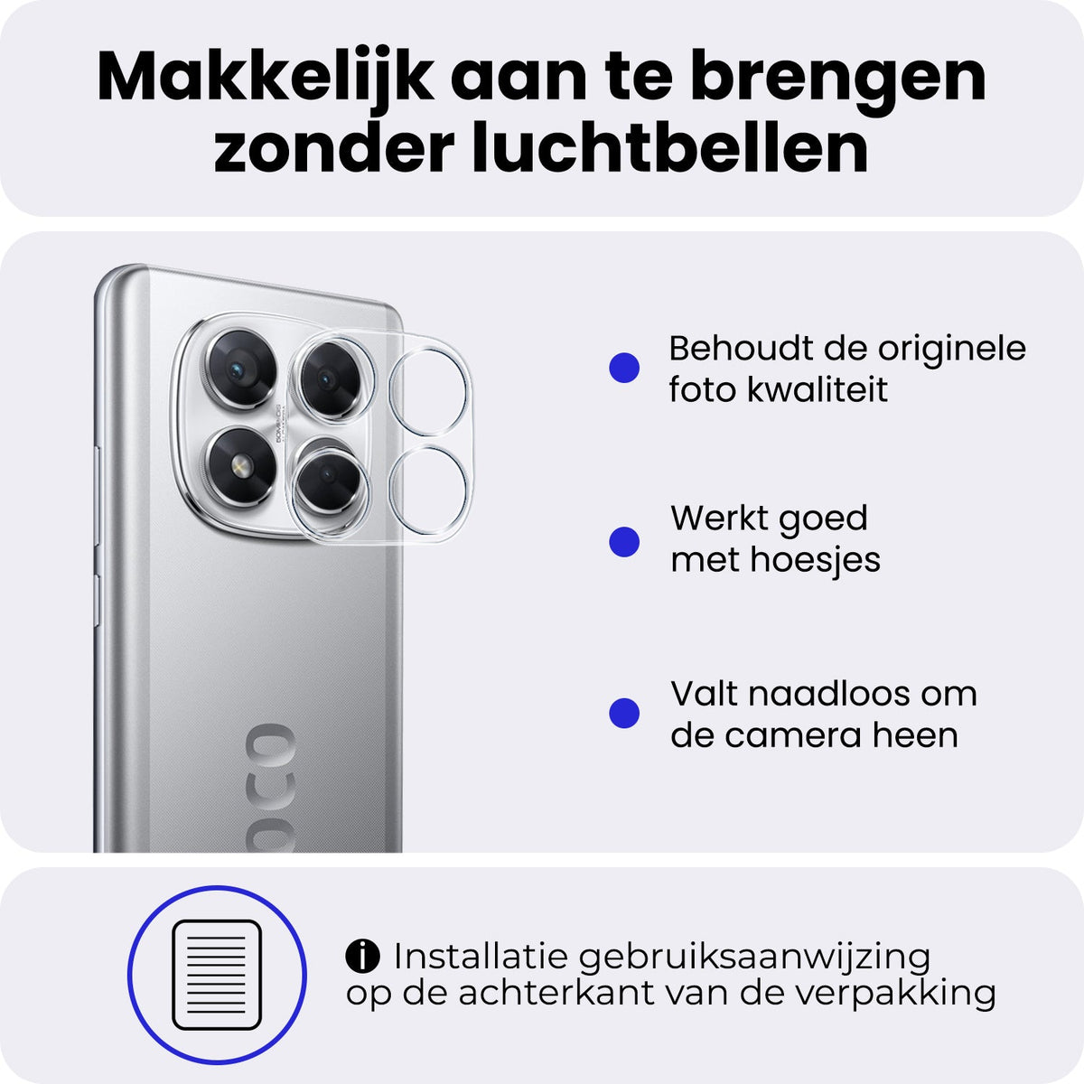 Gehard glazen camera screenprotector voor Xiaomi Poco X7