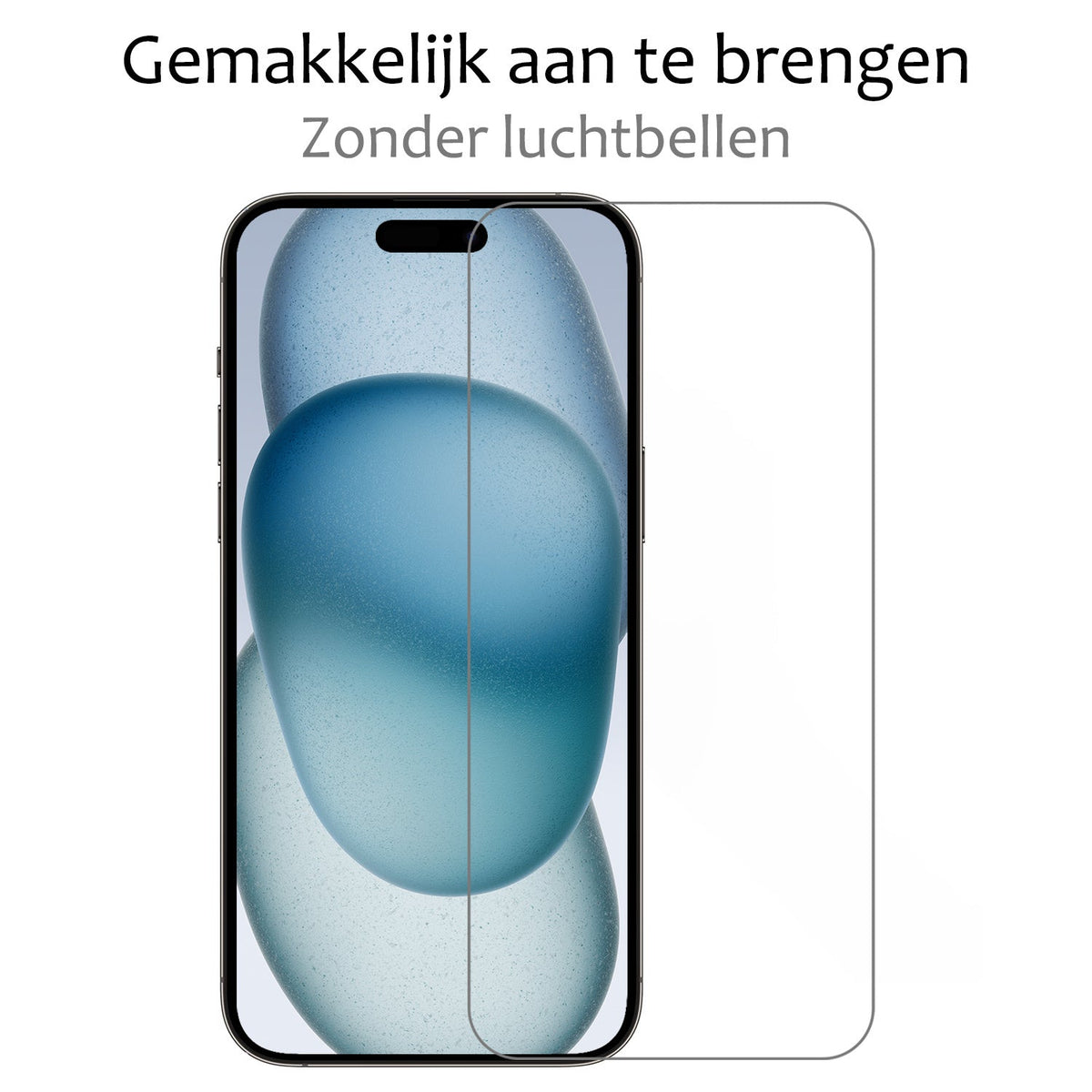 Glazen screenprotector voor iPhone 15 Pro met anti-kraslaag
