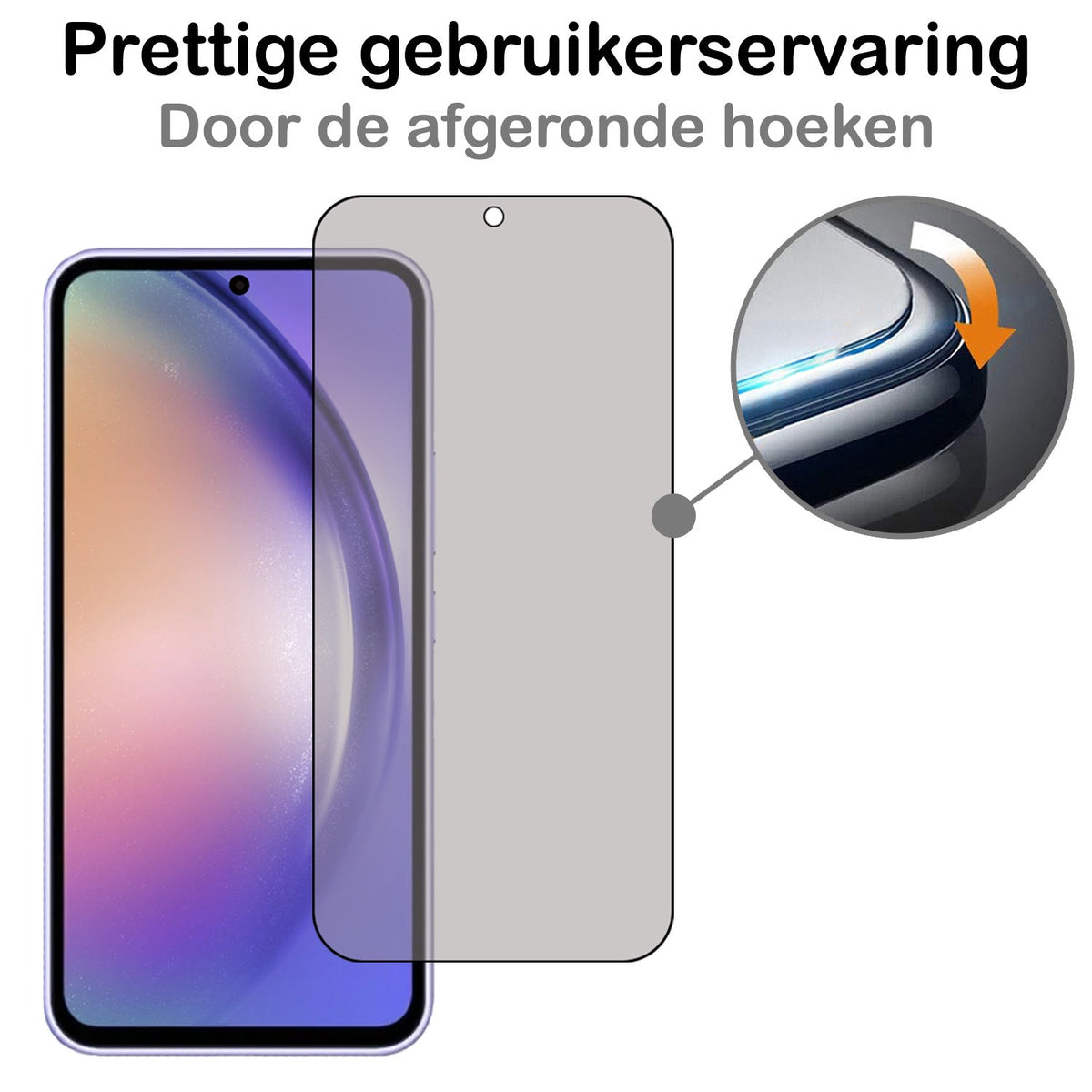 Gehard glas privacy screenprotector voor Samsung Galaxy A54