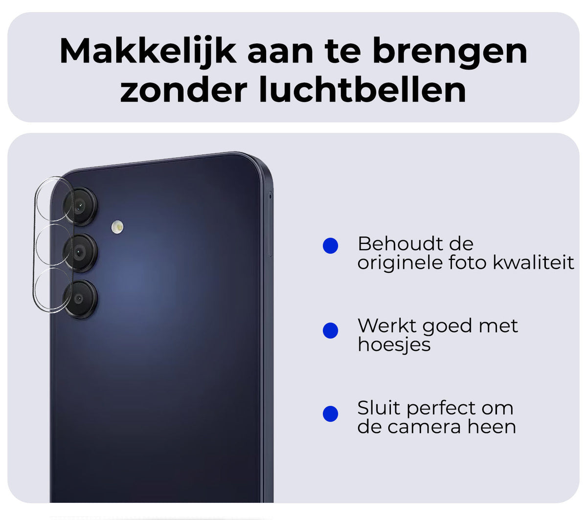 Camera Screenprotector van Gehard Glas Geschikt voor Samsung A15