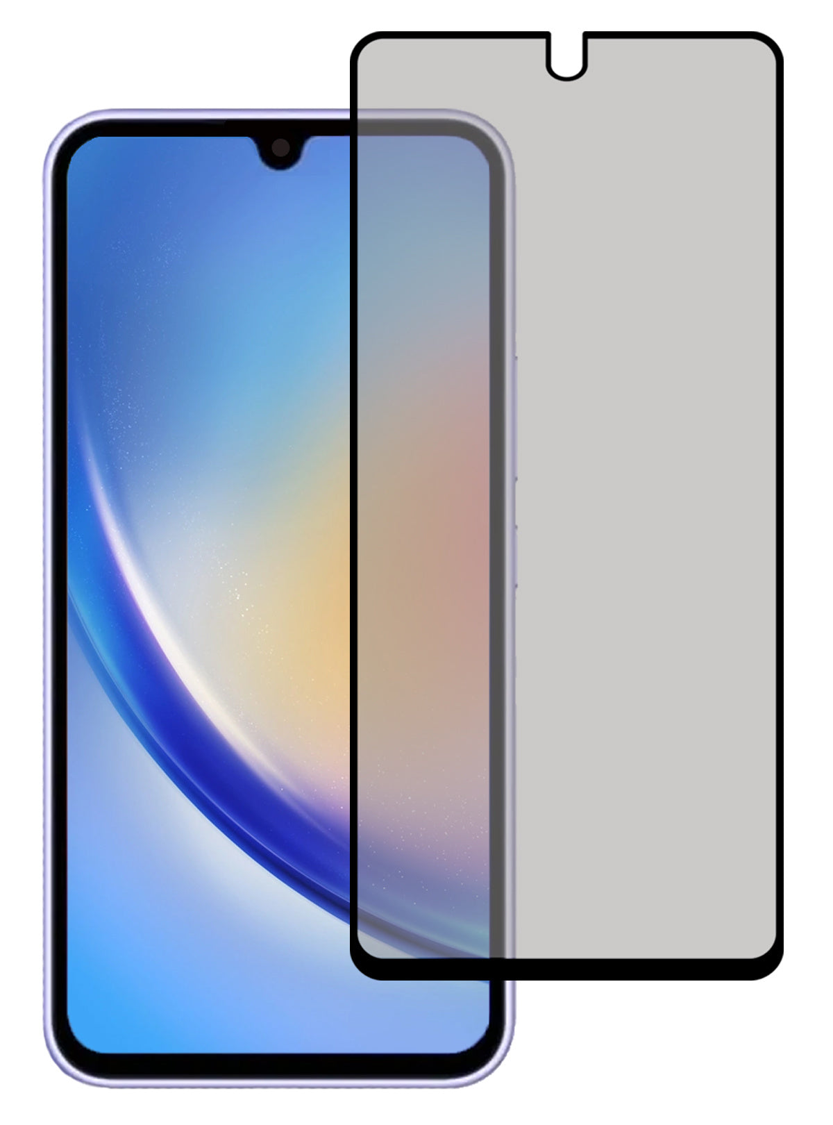 Screenprotector van gehard glas met privacyfilter voor Samsung Galaxy A34