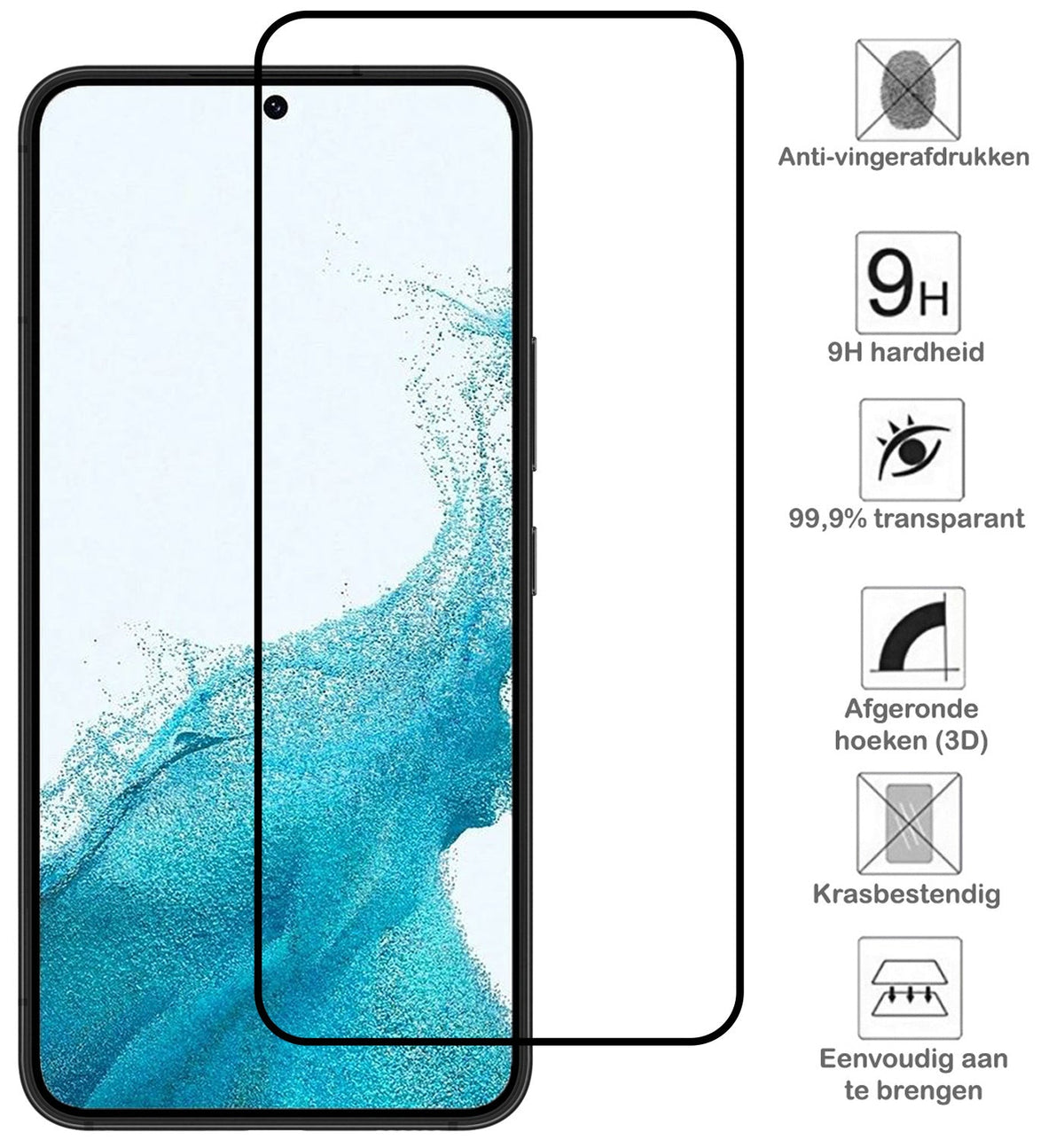 Screenprotector van gehard glas voor Samsung Galaxy S22