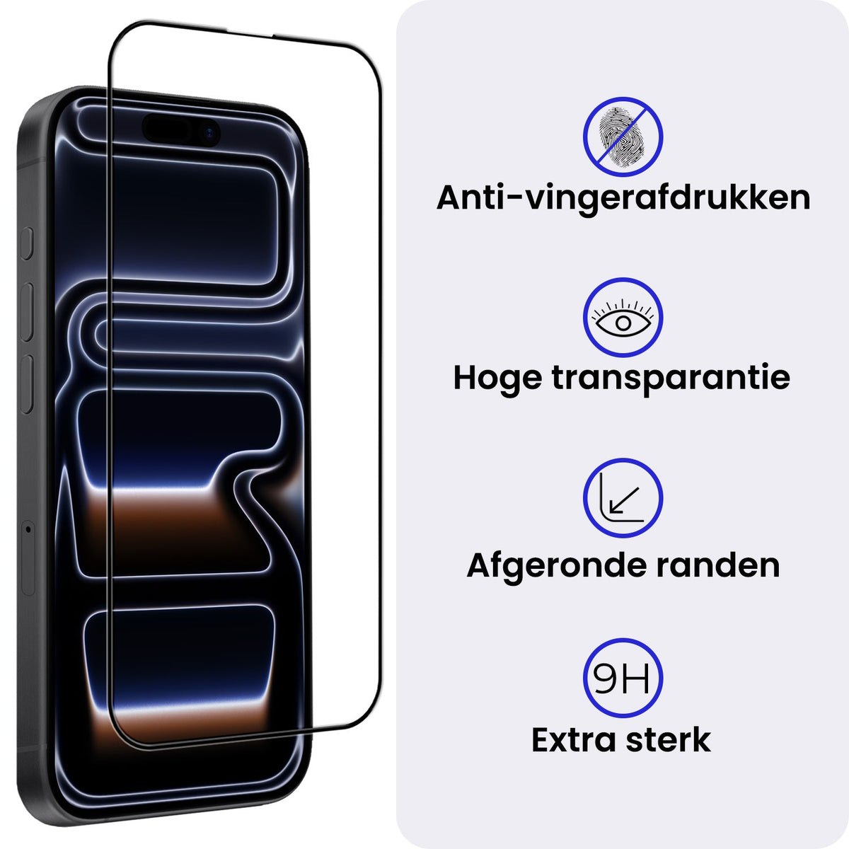 Gehard glazen screenprotector met installatieframe voor iPhone 17 Pro Max