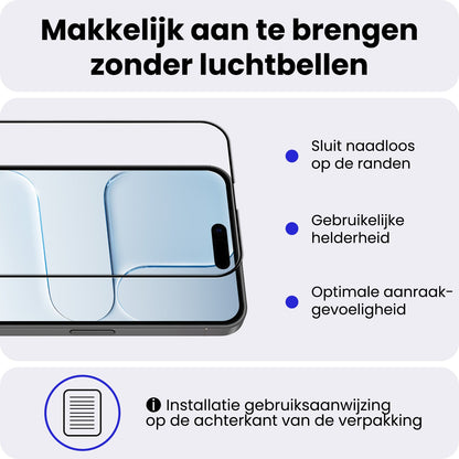 Gehard glazen screenprotector voor iPhone Air met installatieframe
