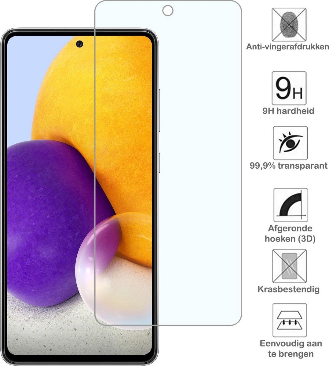 Gehard glazen screenprotector met krasbestendige laag voor Samsung A72