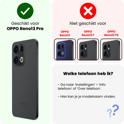 Gehard glazen screenprotector voor OPPO Reno 13 Pro met zwarte randen
