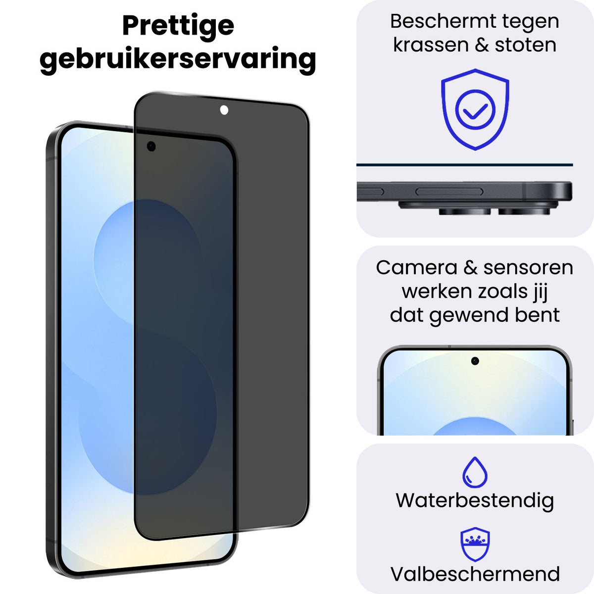 Gehard glazen privacy screenprotector voor Samsung Galaxy S25 Edge