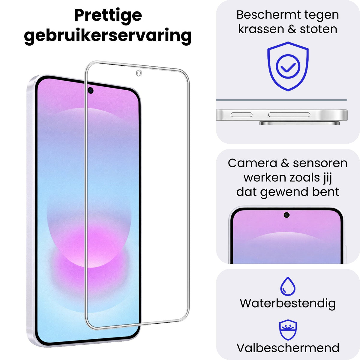 Gehard Glas Screenprotector met Krasbescherming Geschikt voor Samsung A37