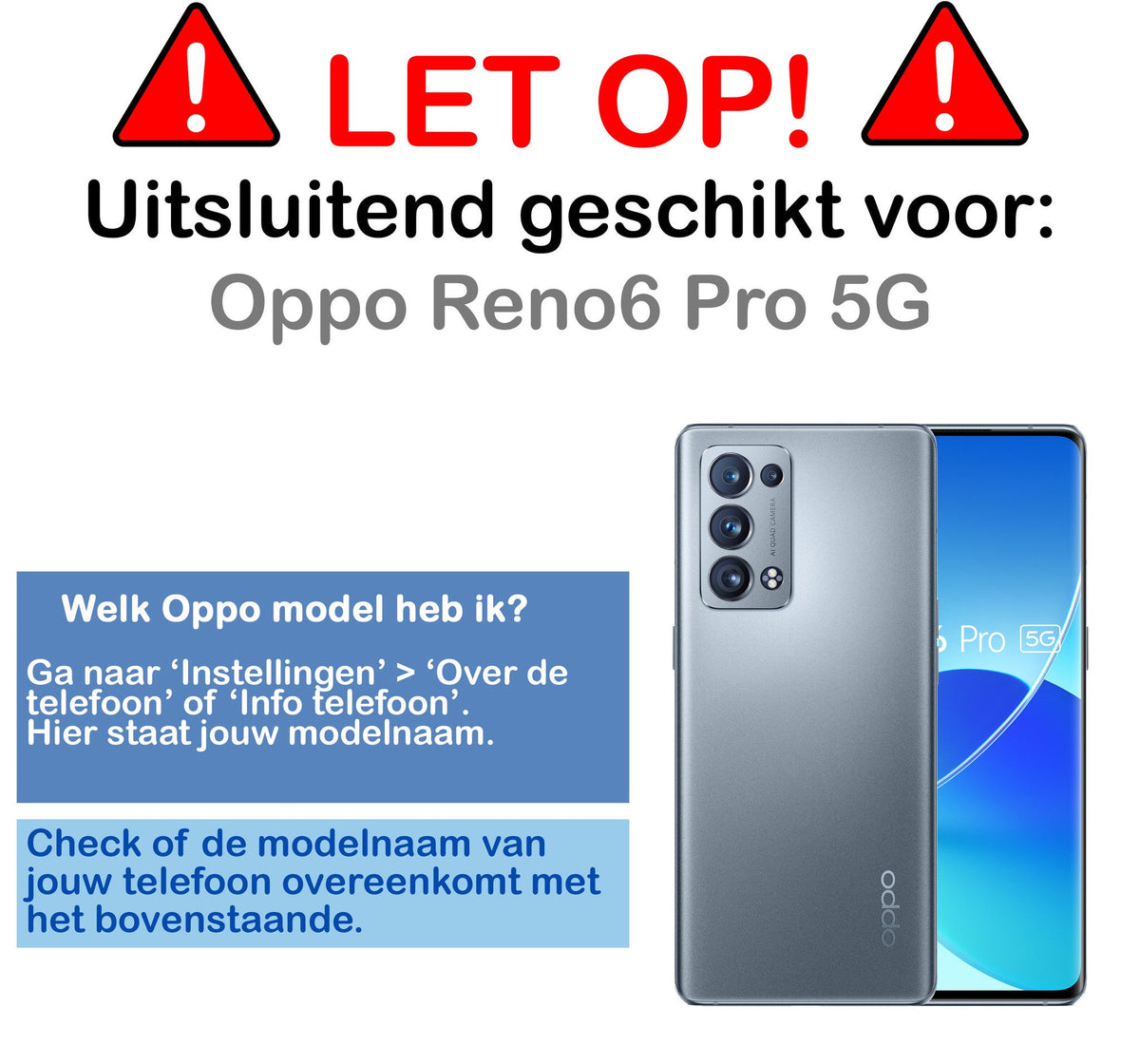 Screenprotector van gehard glas voor OPPO Reno 6 Pro