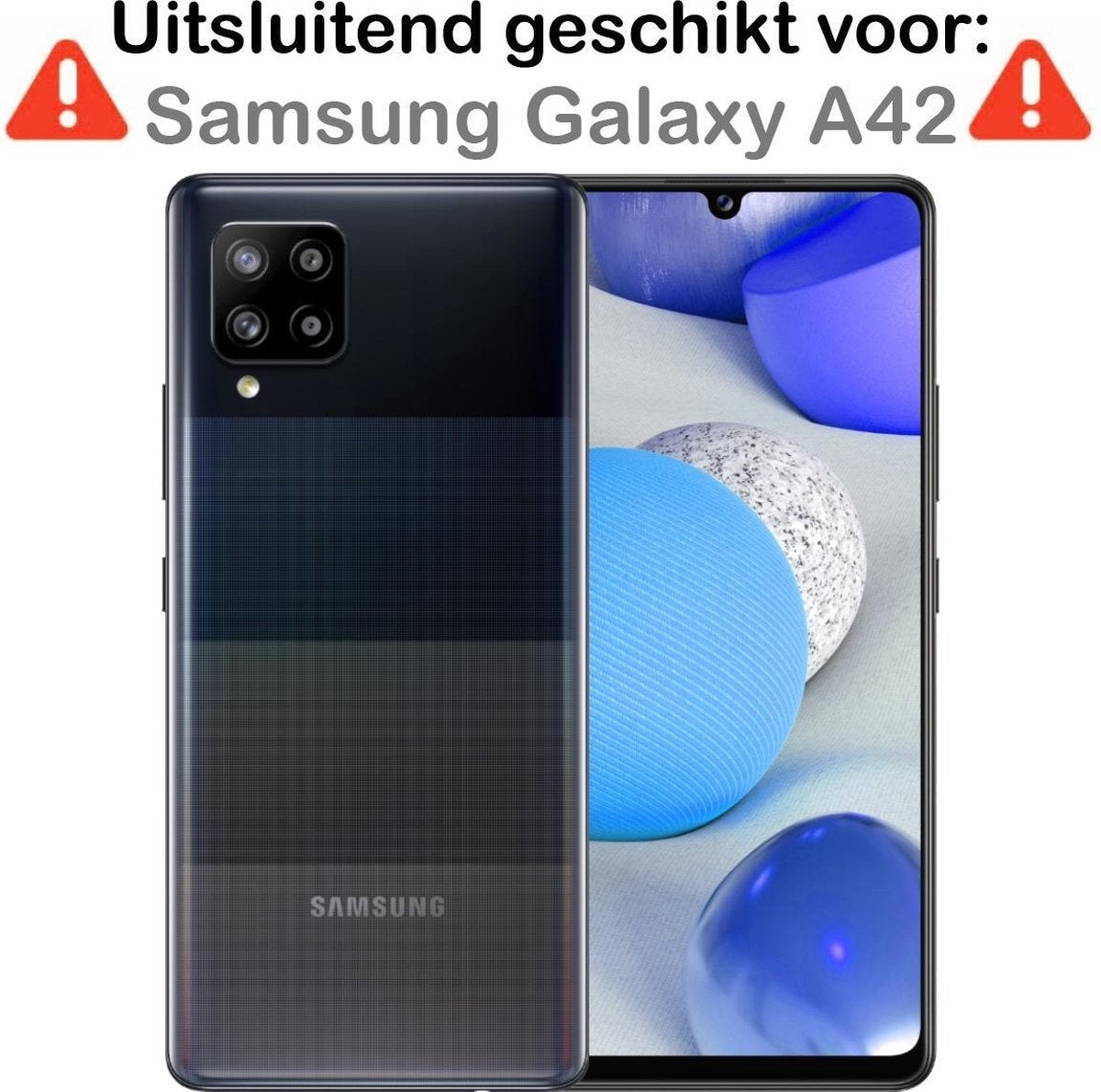 Full Screen Screenprotector Gehard Glas Geschikt Voor Samsung Galaxy A42