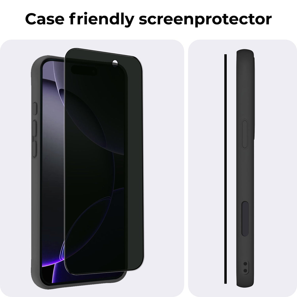Gehard glazen screenprotector met privacyfilter voor iPhone 16 Pro Max