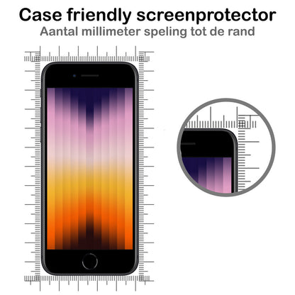 Full screen screenprotector van gehard glas voor iPhone SE 2022