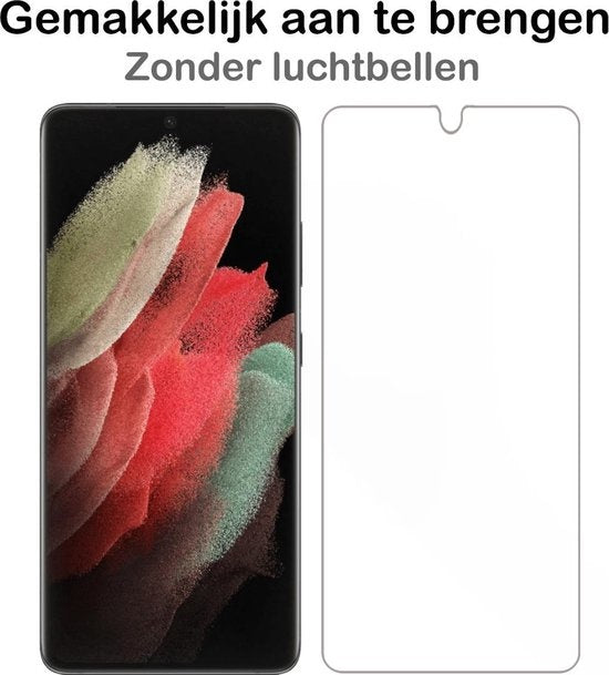 Glazen screenprotector met anti-kras bescherming voor Samsung S21 Ultra