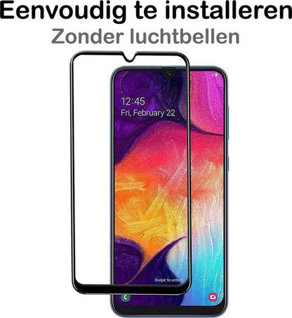 Full Screen Screenprotector van Gehard Glas Geschikt voor Samsung Galaxy A40
