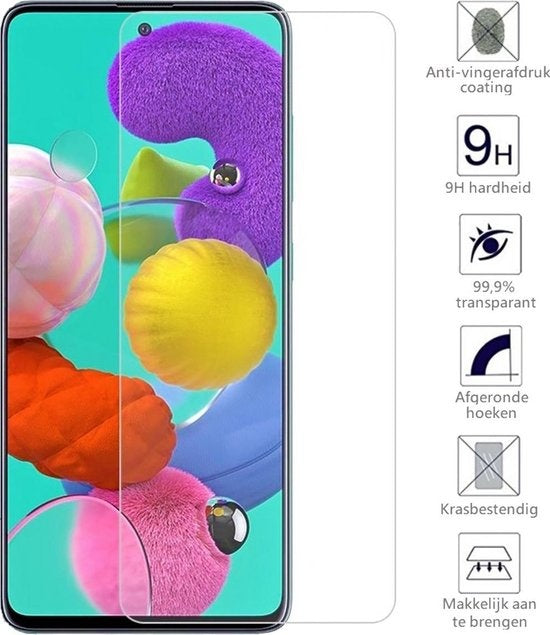 Gehard Glazen Screenprotector Geschikt voor Samsung A51