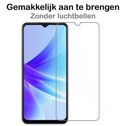 Gehard glazen screenprotector met krasbescherming voor OPPO A17