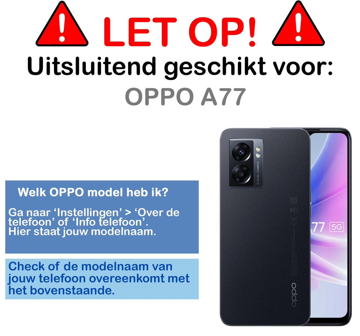 Gehard glazen screenprotector voor OPPO A77 met antikraslaag