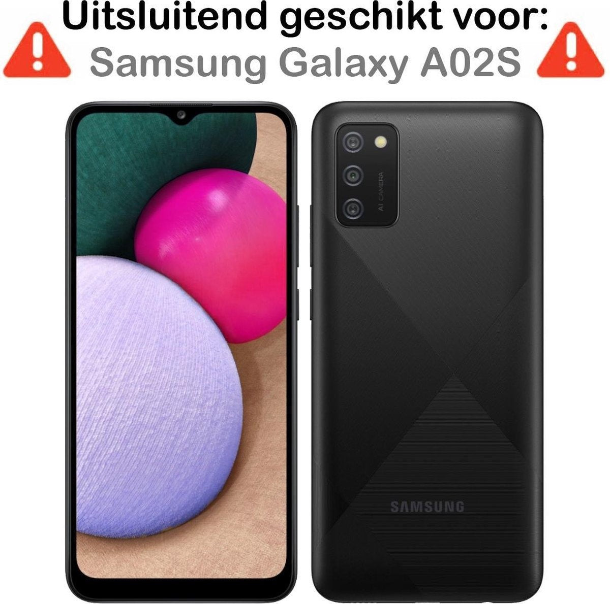 Gehard glazen screenprotector met krasbescherming voor Samsung Galaxy A02s