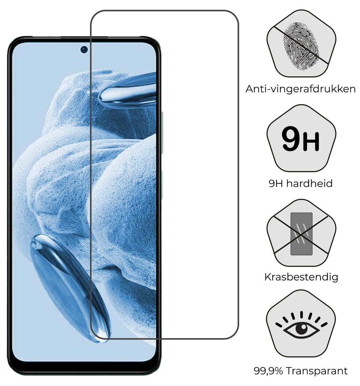 Gehard glazen screenprotector voor Xiaomi Redmi Note 12 5G