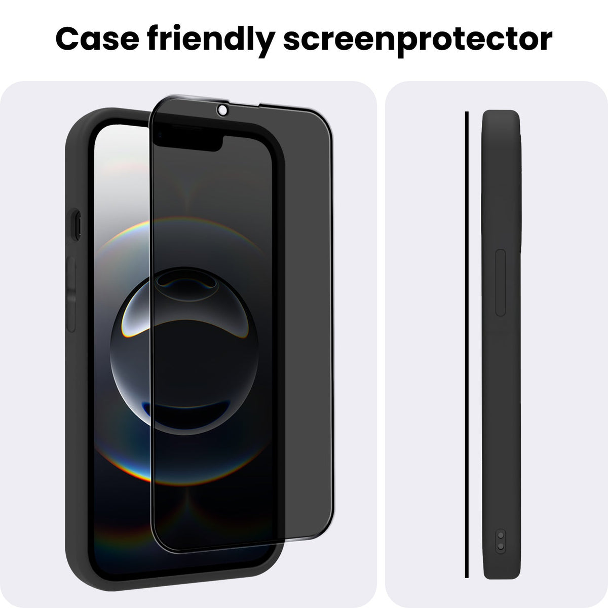 Glazen privacy screenprotector voor iPhone 16e met antikraslaag