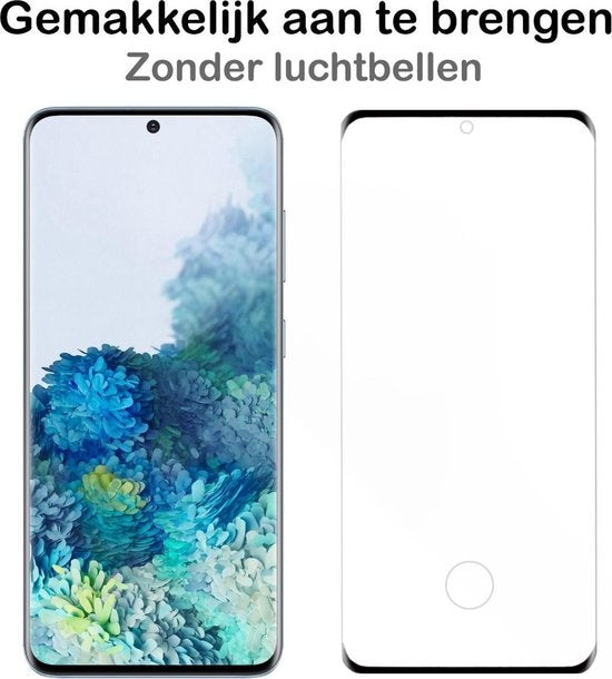 Gehard glas screenprotector met zwarte randen voor Samsung S20 Plus