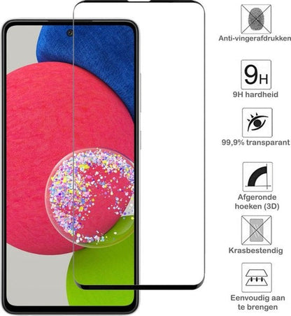 Screenprotector van gehard glas met zwarte randen