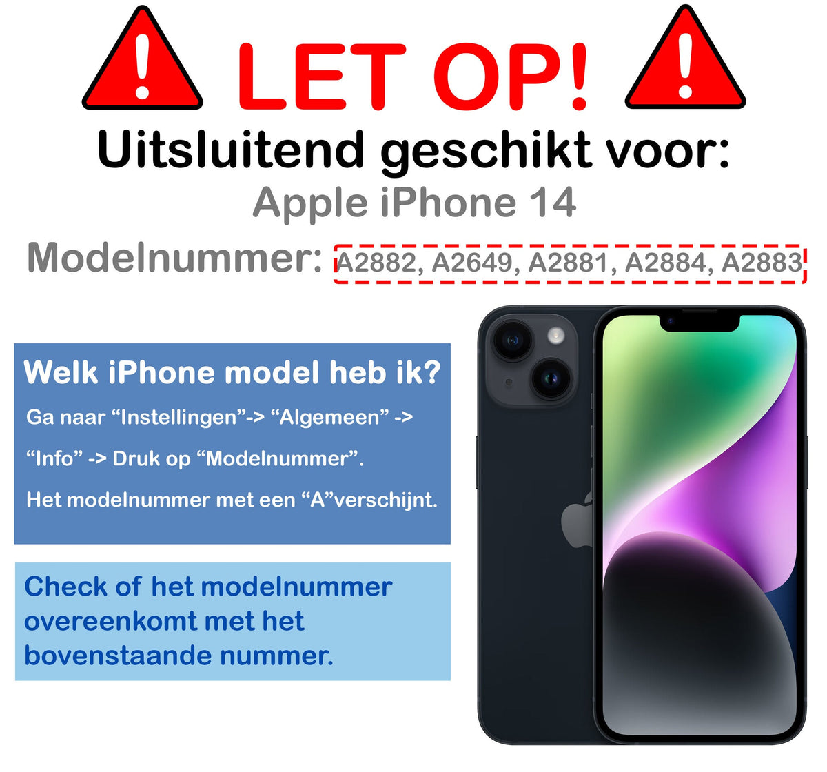 Gehard glazen screenprotector voor iPhone 14 met installatieframe