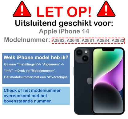 Gehard glazen screenprotector voor iPhone 14 met installatieframe
