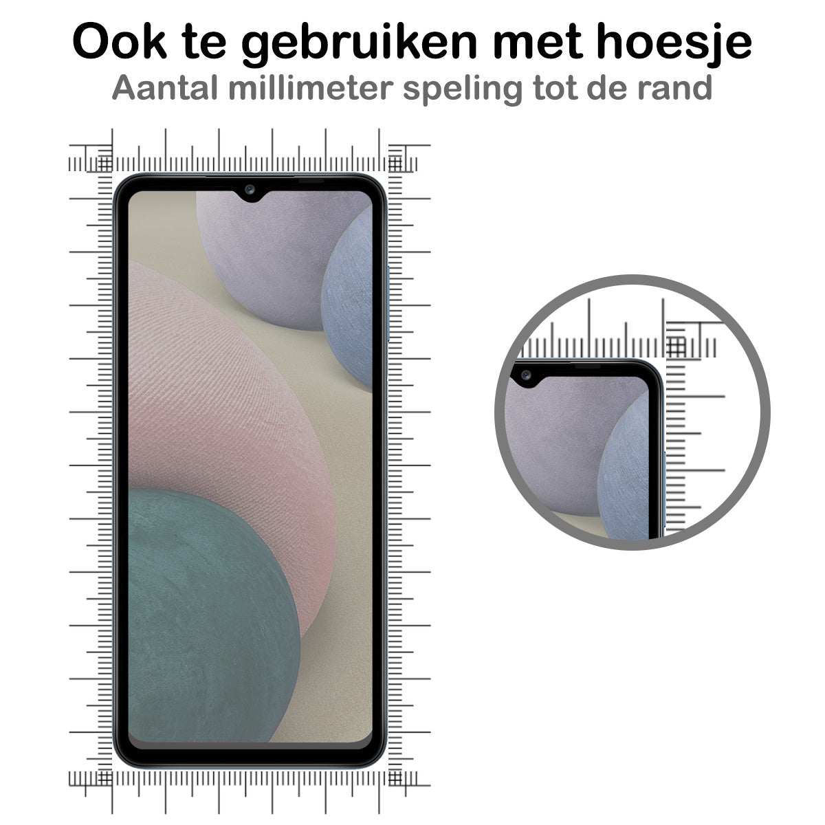 Privacy screenprotector van gehard glas voor Samsung Galaxy A12