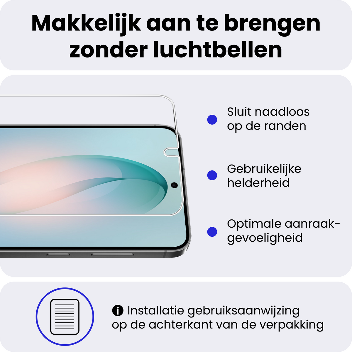 Gehard glazen screenprotector met anti-kraslaag
