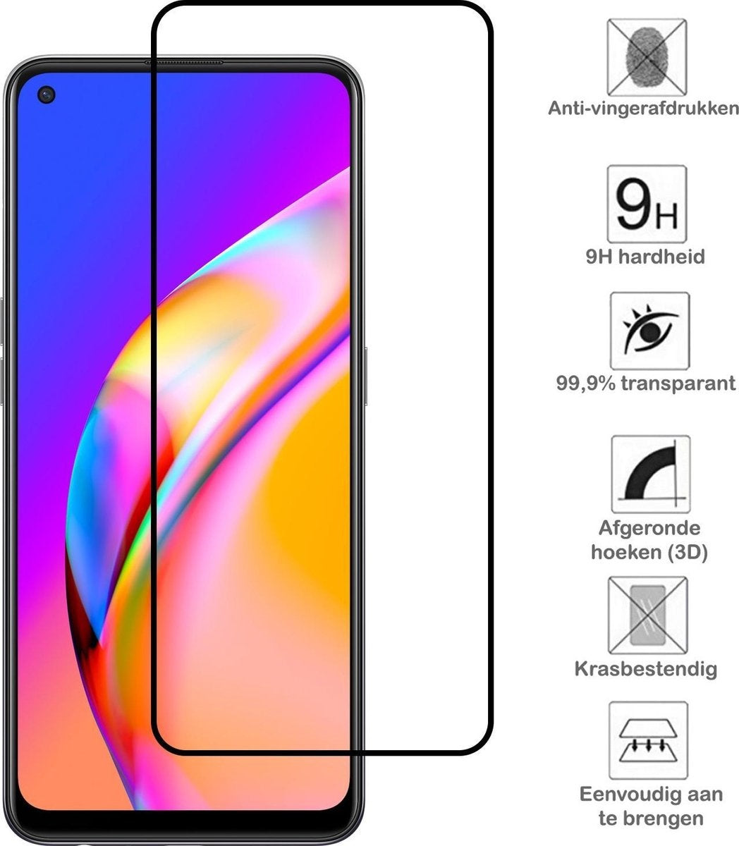 Gehard glazen screenprotector met zwarte rand voor OPPO A94