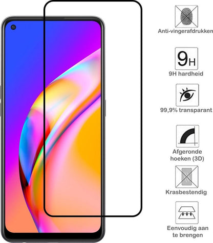 Gehard glazen screenprotector met zwarte rand voor OPPO A94