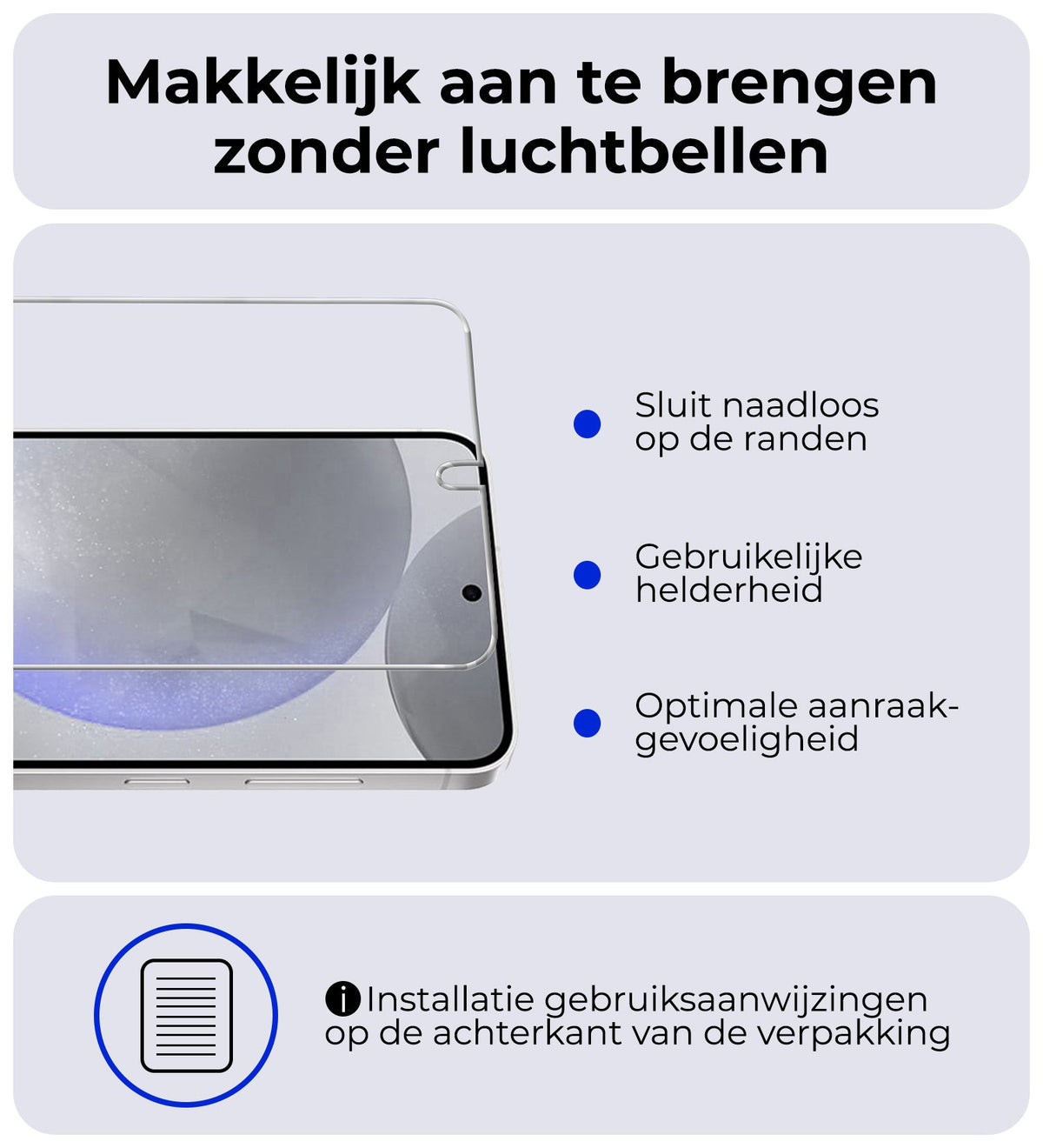 Screenprotector van gehard glas met antikraslaag