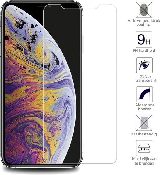 Gehard glazen screenprotector voor iPhone Xs met antikraslaag
