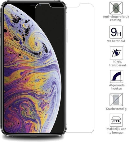Gehard glazen screenprotector voor iPhone Xs met antikraslaag