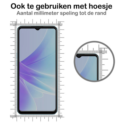 Gehard glazen privacy screenprotector voor OPPO A17