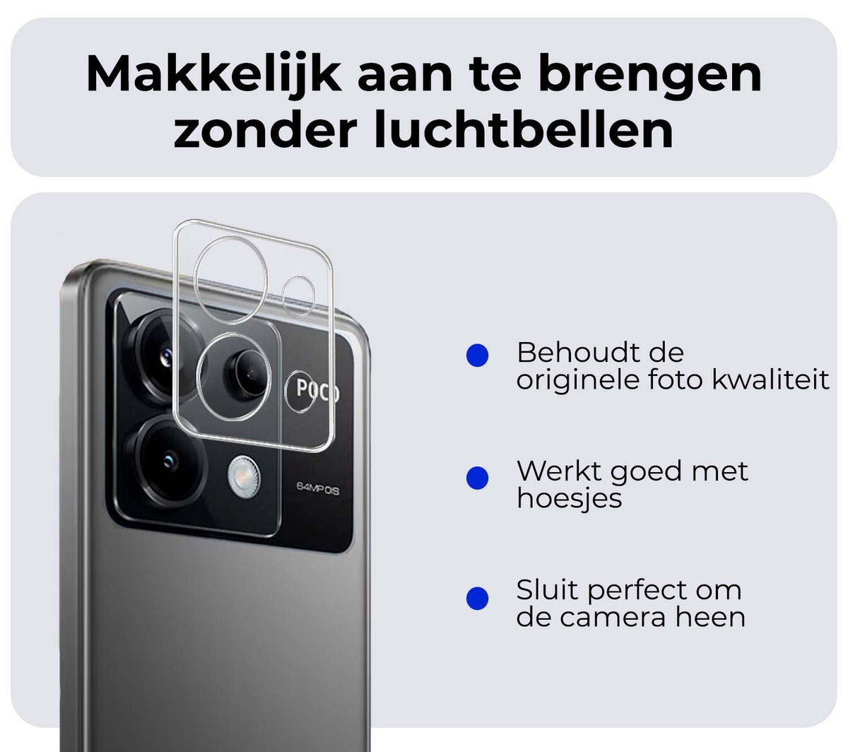 Gehard glazen camera screenprotector voor Xiaomi Poco X6