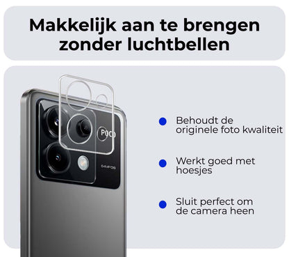 Gehard glazen camera screenprotector voor Xiaomi Poco X6