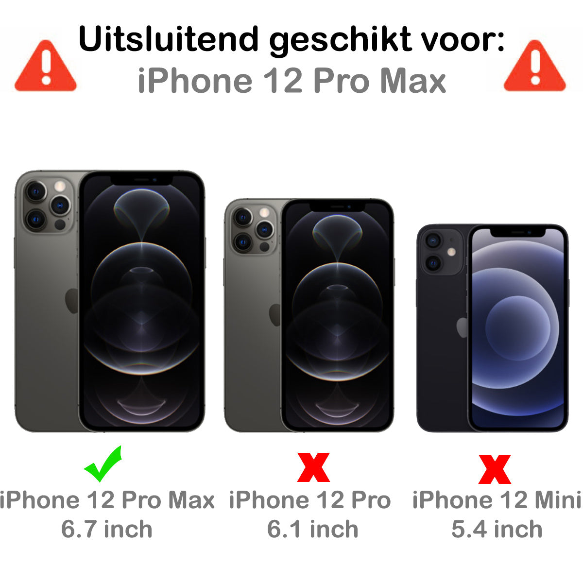 Screenprotector van gehard glas met installatieframe voor iPhone 12 Pro Max