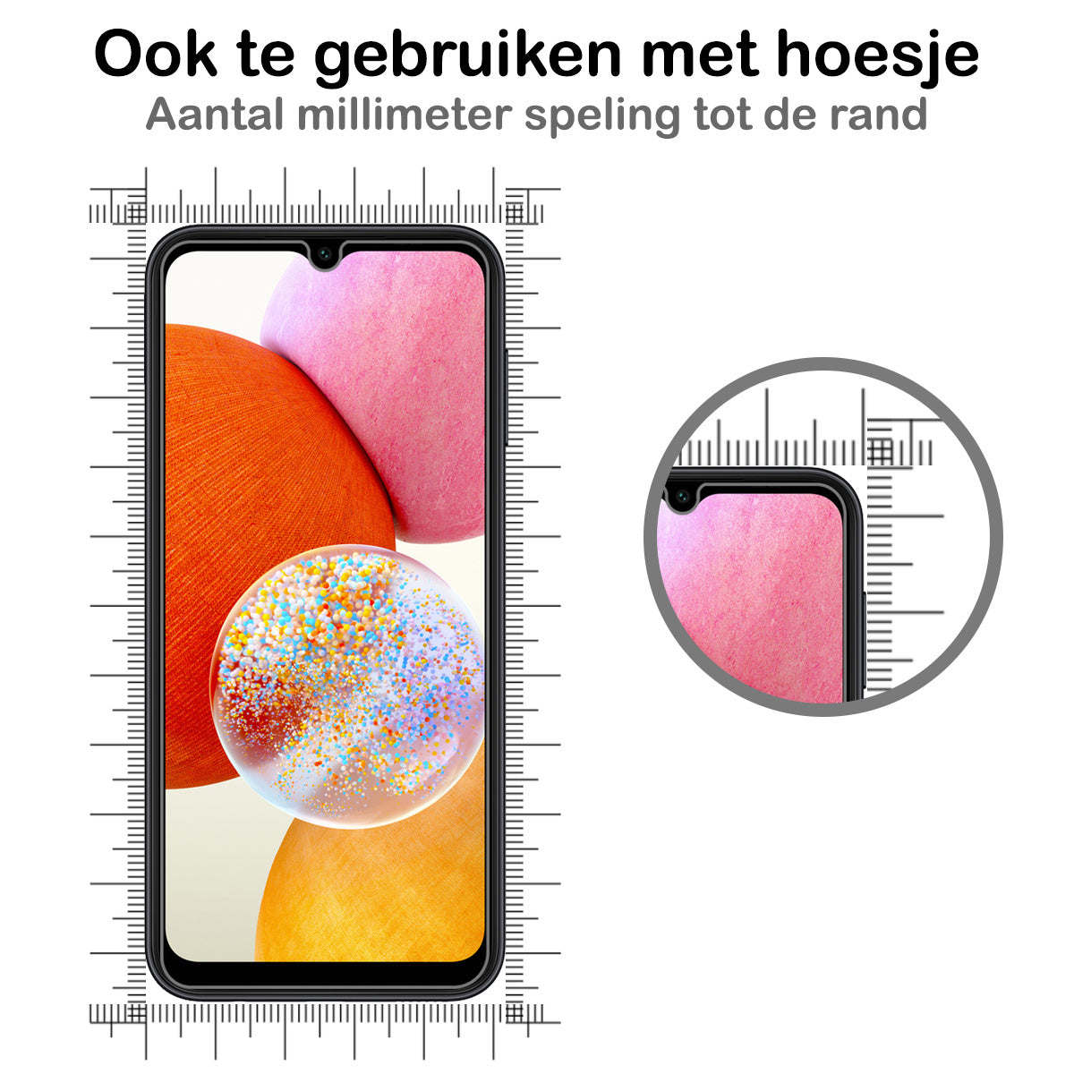 Screenprotector van gehard glas voor Samsung A14